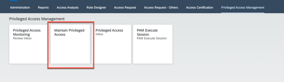 Create Privilege Access Management (PAM) ID